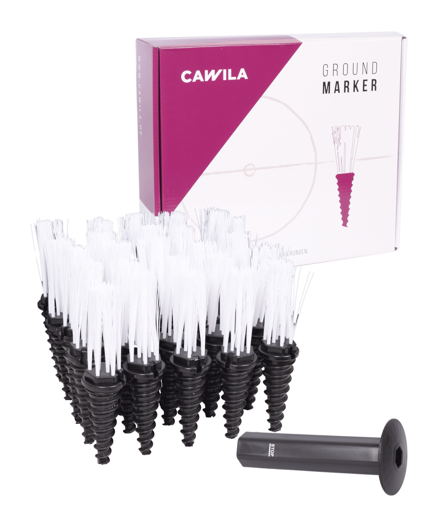 Kit De Marquage Cawila - 25 Outils Pour Terrains De Football, Vis à Enfoncer, Aide à L'installation Incluse