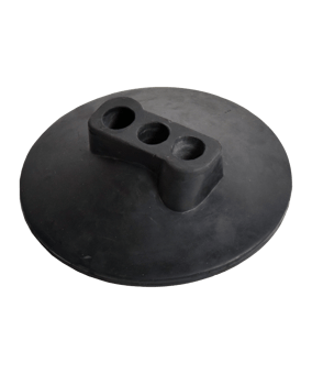 Cawila Tellerfuss 3 Richtungen für Stangen d25mm - schwarz