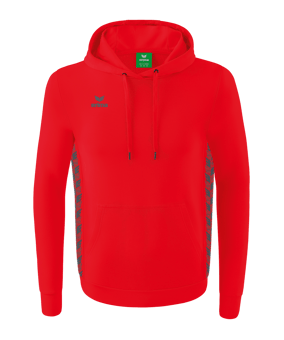 Erima Team Essential Hoody Rot Grau - rot