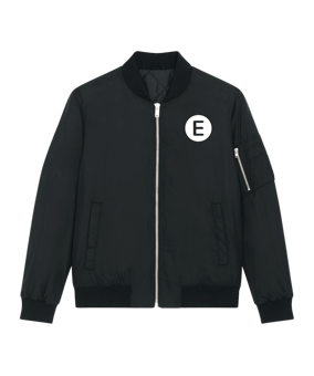 E wie einfach E-Brustlogo Bomber Jacke Schwarz - schwarz