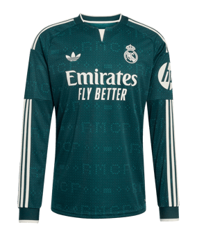 adidas Real Madrid Trikot Langarm Away 2026/2027 Grün - gruen