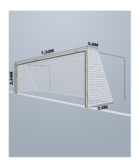 Cawila Tornetz 7,50x2,50m | Tiefe 0,8x2,0m - weiss