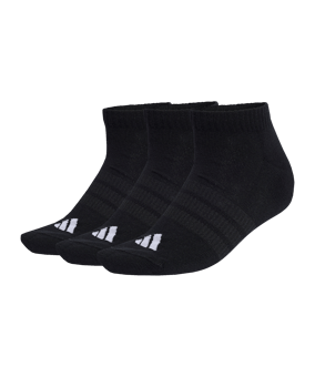 adidas Essentials Low 3er Pack Socken Schwarz - schwarz