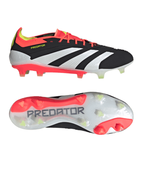 adidas Predator Elite FG Solar Energy Schwarz Weiss Rot - schwarz