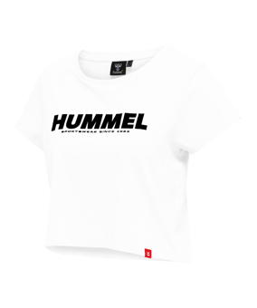Hummel hmlLEGACY Cropped T-Shirt Damen Weiss F9124 - weiss