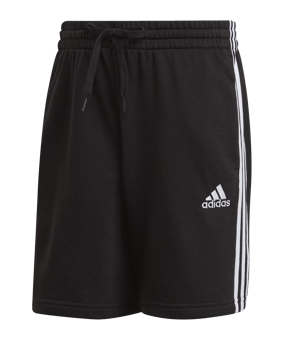 adidas Essentials 3 Stripes Short Schwarz Weiss - schwarz
