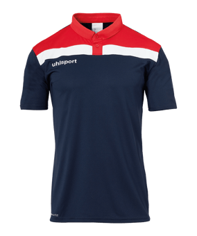 uhlsport Offense 23 Poloshirt Kids Blau Rot F10 - blau