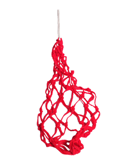 Cawila Nylon-Ballnetz 6 Fussbälle Rot - rot