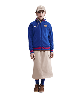 Nike FC Barcelona Präsentationsjacke Kids Blau F455
