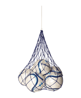 Cawila Nylon-Ballnetz 10 Fussbälle Blau - blau