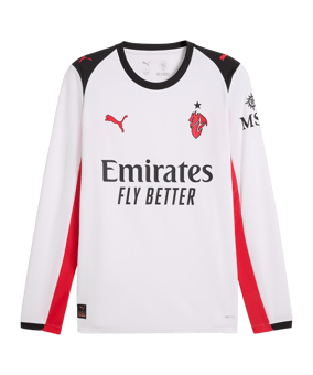 PUMA AC Mailand Replica Trikot langarm Away Weiß F02 - weiss