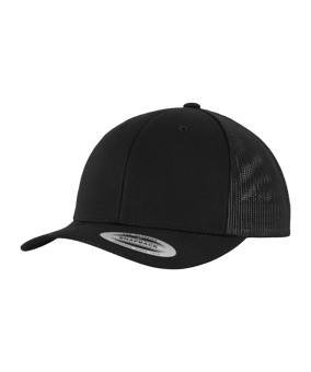 Flexfit Merch Retro Trucker Mütze Schwarz - schwarz