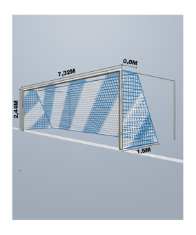 Cawila Tornetz 7,50x2,50m | Tiefe 0,8x1,5m - blau