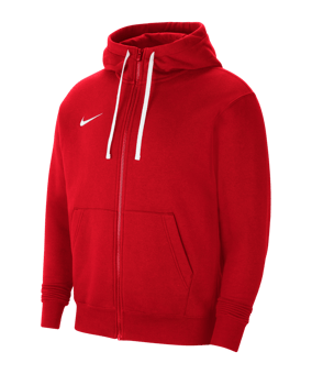 Nike Park 20 Fleece Kapuzenjacke Rot Weiss F657 - rot