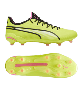 PUMA KING Ultimate FG/AG Phenomenal Gelb Schwarz Pink F06 - gruen