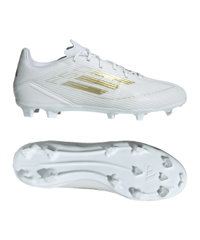 adidas F50 League FG/MG Day Spark Weiss Gold - weiss