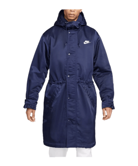 Nike Club Stadium Parka Jacke Blau Weiss F410 - blau