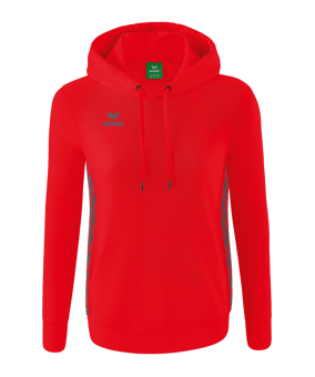 Erima Team Essential Hoody Damen Rot Grau - rot
