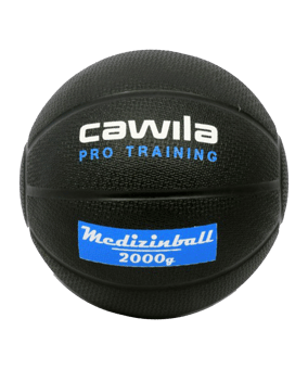 Cawila Medizinball PRO Training 2,0 Kg Schwarz - schwarz