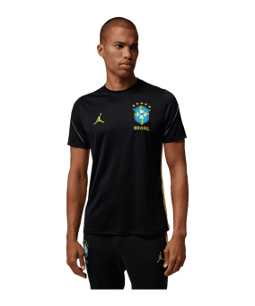 Nike CBF Brasilien Strike Trainingsshirt Schwarz F010 - schwarz