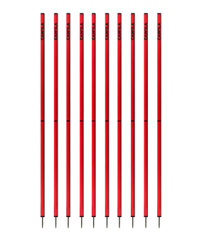 Cawila Academy Slalomstangen 10er Set (33mmx180cm) Rot - rot