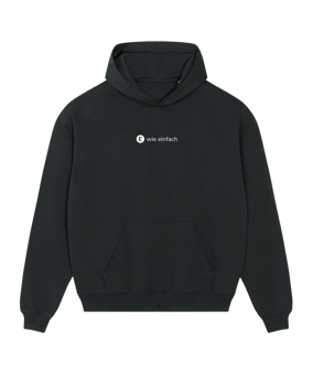 E wie einfach Logo Hoodie Schwarz - schwarz
