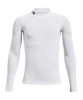 Under Armour HeatGear Mock langarm Kids F100 - weiss