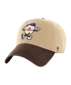 '47 Brand MLB NY Mets Cartoon Icon Clean Up Cap Grün - braun
