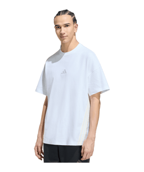 adidas 3 Stripes Loose T-Shirt Weiß - weiss