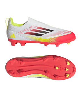 adidas F50 League LL FG Pure Victory Kids Weiss - weiss