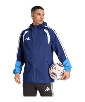 adidas Tiro 26 Regenjacke Dunkelblau - blau
