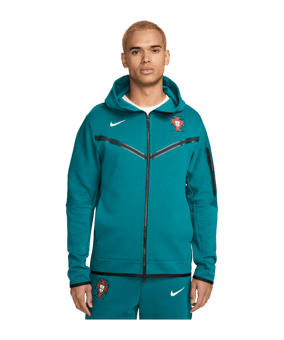 Nike Portugal Tech Fleece Hoody EM 2024 Grün F381 - gruen