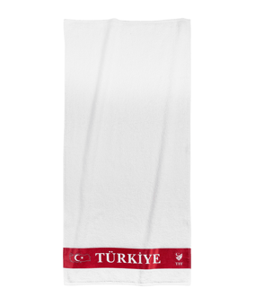 Türkei TFF Handtuch 50x100cm EM 2024 Weiss - weiss