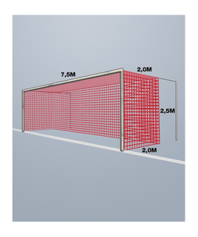 Cawila Tornetz 7,50x2,50m | Tiefe 2,0x2,0m - rot