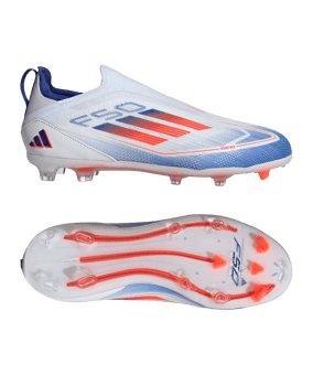 adidas F50 Pro LL FG Advancement Kids Weiss Rot - weiss