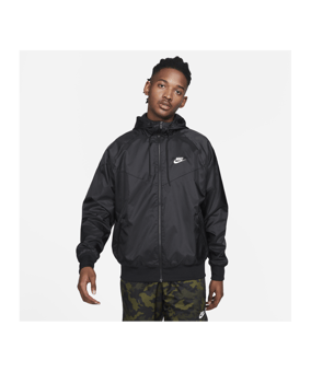 Nike Woven Windrunner Kapuzenjacke Schwarz 010 - schwarz