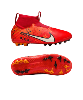 Nike Jr Air Zoom Mercurial Superfly IX Academy AG Dream Speed 7 Kids Rot Weiss Orange F600 - rot
