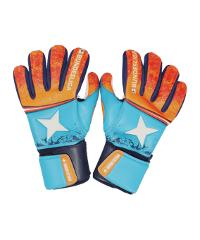 Derbystar Goalie v21 Torwarthandschuhe Weiß - blau
