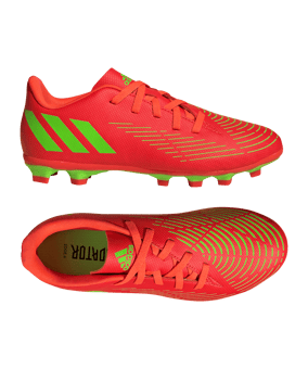 adidas Predator EDGE.4 FxG Kids Rot Grün - rot