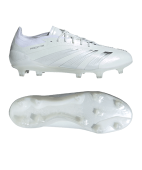 adidas Predator Elite FG White Pack Weiss Silber Weiss - weiss