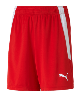 PUMA teamLIGA Short Kids Rot Weiss F01 - rot
