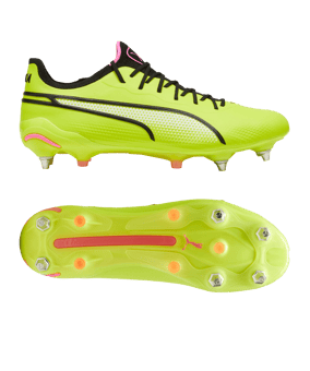 PUMA KING Ultimate MxSG Gelb Schwarz Pink F03 - gruen