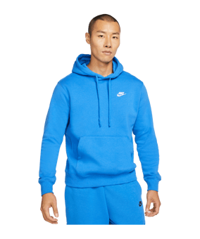 Nike Club Fleece Hoody Blau Weiss F403 - blau