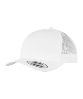Flexfit Merch Retro Trucker Mütze Weiß - weiss
