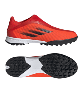adidas X SPEEDFLOW.3 LL TF Meteorite J Kids Rot Schwarz - rot