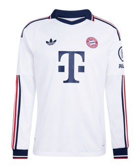 adidas FC Bayern München Authentic Trikot Langarm Away 2026/2027 Weiß - weiss