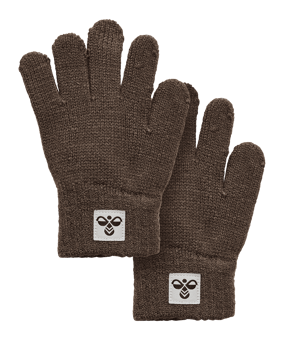 Hummel Knit 2-Pack Handschuhe Kids Braun F8029 - braun