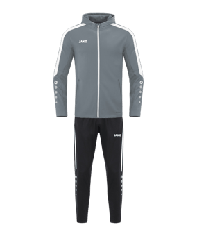 JAKO Power Hooded Trainingsanzug Kids Grau F840 - grau