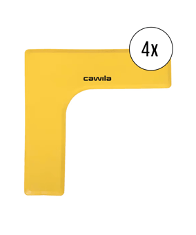 Cawila Marker-System Ecke 27 x 27 x 7,5cm 4er Set - gelb