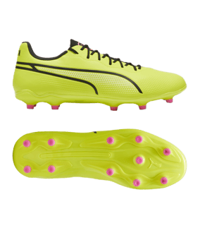 PUMA KING Pro FG/AG Phenomenal Gelb Schwarz Pink - gelb